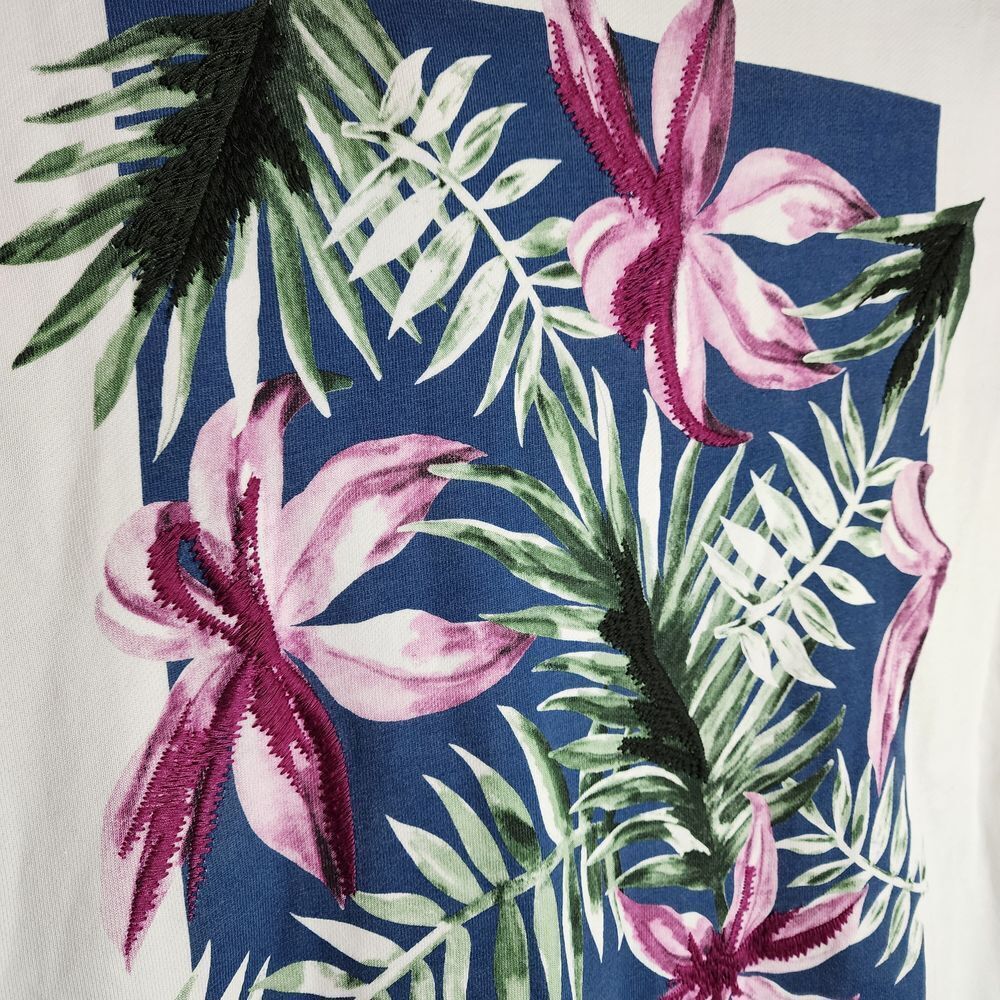 Scotch & Soda Pullover Sweatshirt Men's Large Weekend Edition Embroidered Floral - Picture 5 of 7